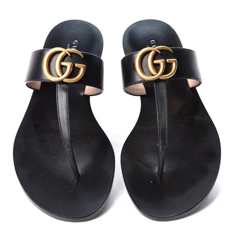 gucci thong sandals black|beautiful gucci thong sandals.